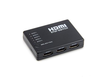 Adaptador Switch HDMI 5x1 com controle remoto