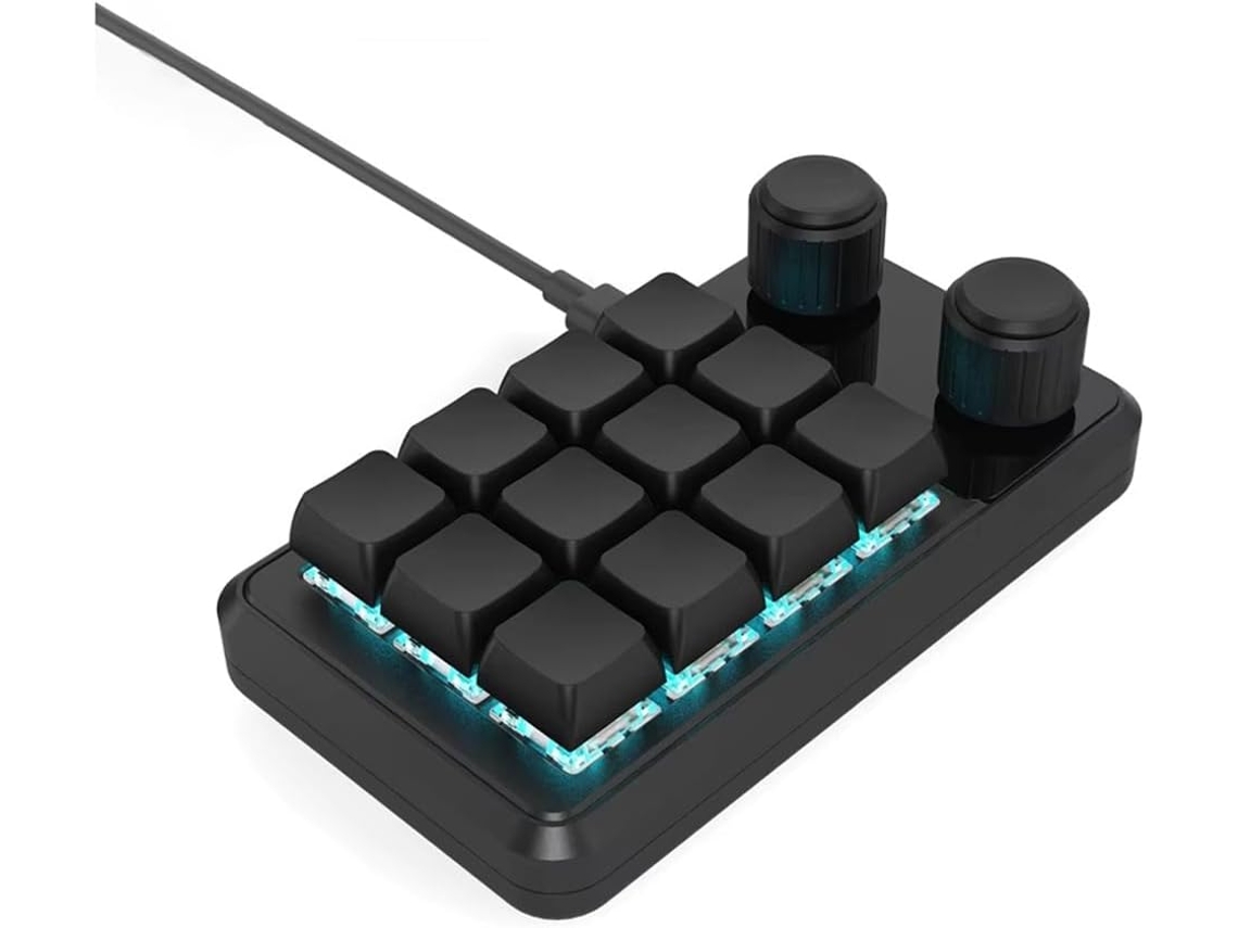 Programación De Macros Personalizadas, Teclado Con Cable Rgb De 12 Teclas, Botones De Copiar Y Pegar, Mini Teclado Para Juegos.