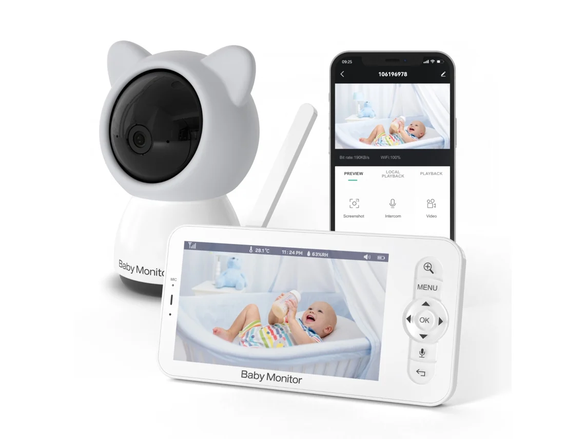 Monitor de bebé OHPA A5 (5-blanco)