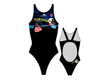Traje de baño para Mujer TURBO Fiji Pro Resist Negro para Natación (S)