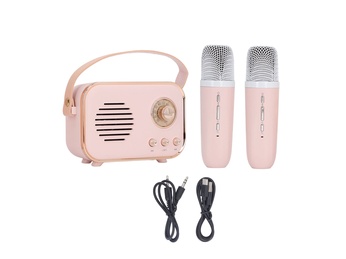 Yncm-set De Karaoke Inalámbrico Portátil Con Altavoz Batería De Gran Capacidad Para Interior Exterior Roseate