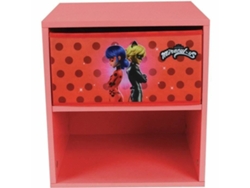 Mesita de Noche Miraculous Ladybug FUN HOUSE Melamina Rojo (39.4x46.1x9.3cm)
