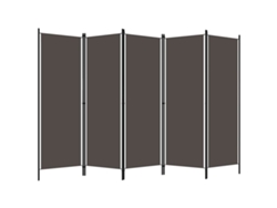 Separador de ambientes con 5 paneles, 250x180 cm, color antracita.