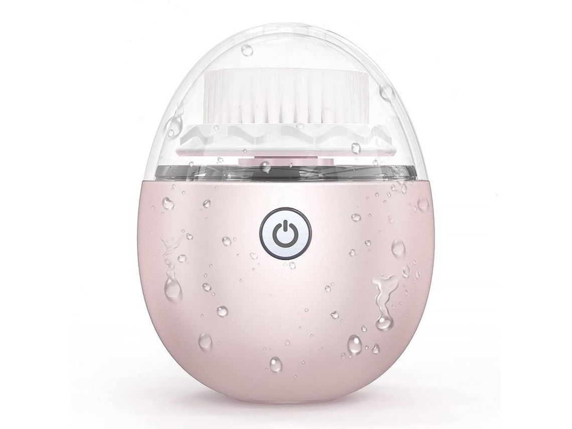 Cepillo Limpiador Facial Con Vibración Sónica, 3 Cabezales, 3 Modos, Carga Inalámbrica, Resistente Al Agua, Color Rosa.