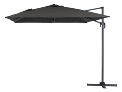 Sombrilla lateral de jardín de aluminio Sun 4 rectangular 3 x 4 m negro Habitat And Garden