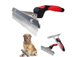 Cepillo para perros grandes - Peine rastrillo para pelo largo con mango antideslizante.