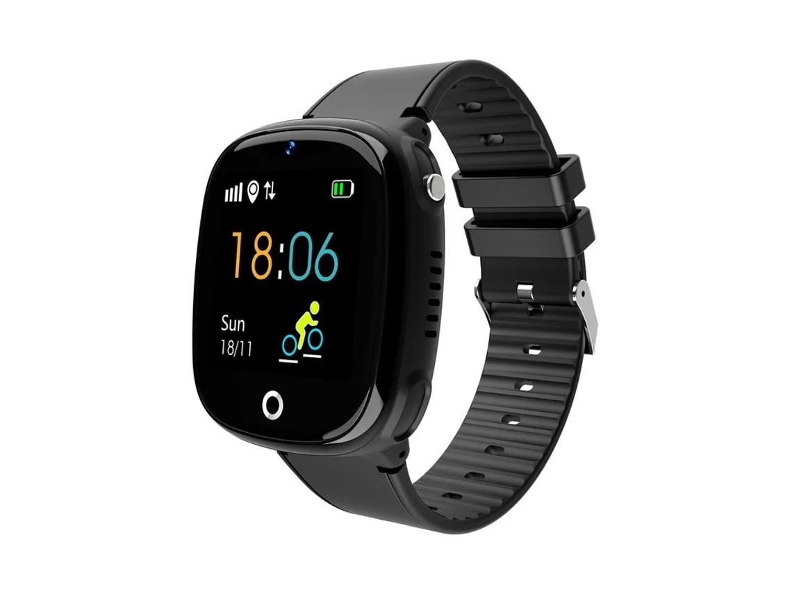 Pulsera Deportiva para Niños Posicionamiento GPS IP67 Impermeable para Niños Seguro Android Ios Negro