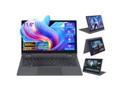 Portátil Vanwin Netbook con pantalla táctil de 11,6" con rotación de 360°, procesador Intel® Pentium® Gold 6500y, 8 GB de RAM y SSD de 256 GB.