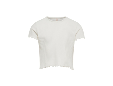 Camiseta de Niña ONLY KIDS Manches Courtes Col Rond Blanco (9/10 años)