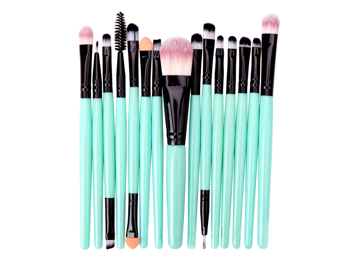 Set de brochas de maquillaje profesionales para base y sombras de ojos