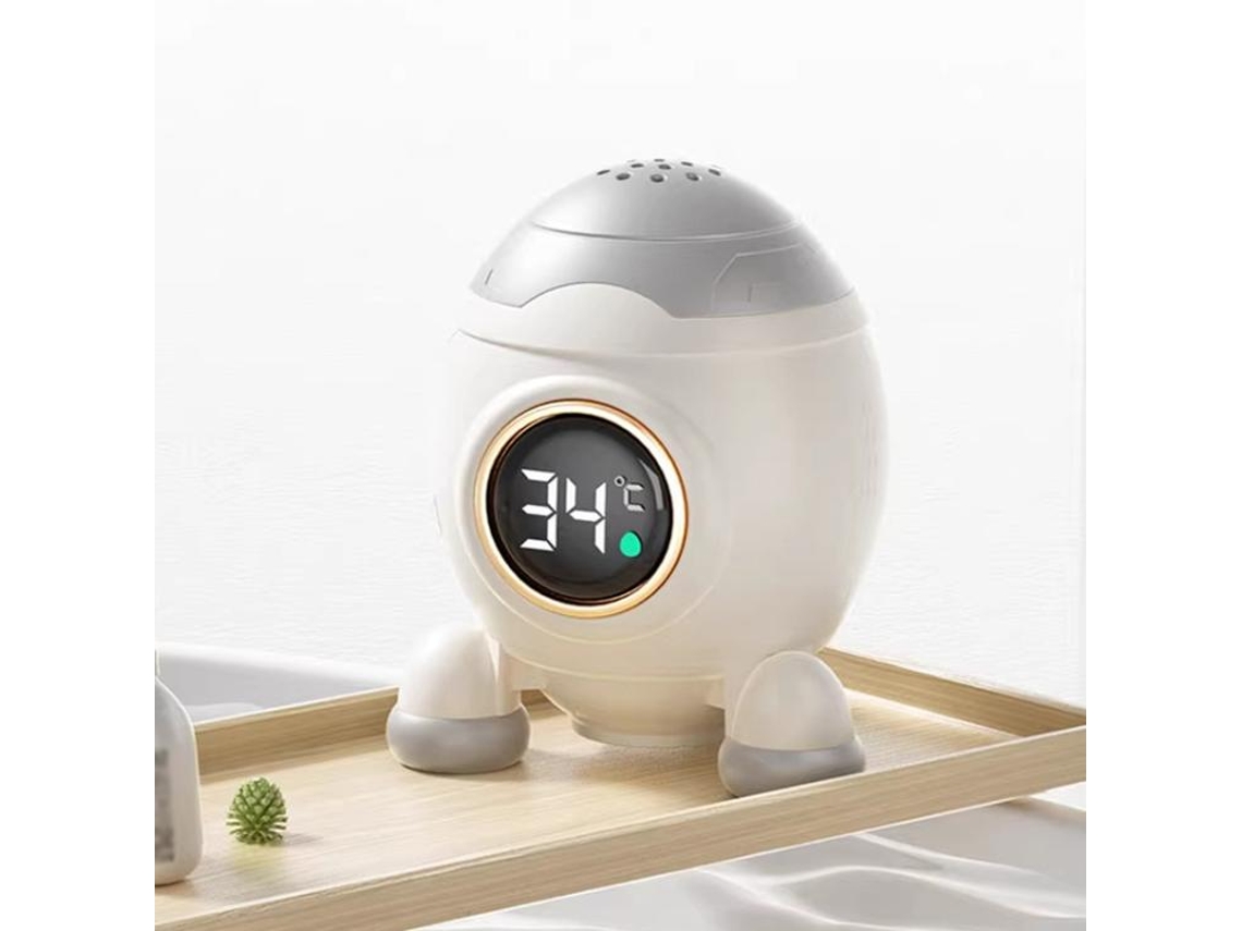 Termómetro electrónico inteligente Rocket con pantalla LED y resistencia al agua IPX9 para el baño del bebé.