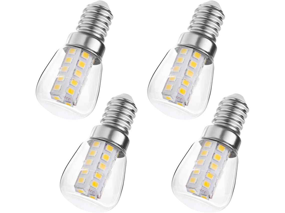 Paquete De 4 Bombillas Led E14 Para Refrigerador, Base De Rosca, 3w, Baja Emisión De Calor, Para Espacios