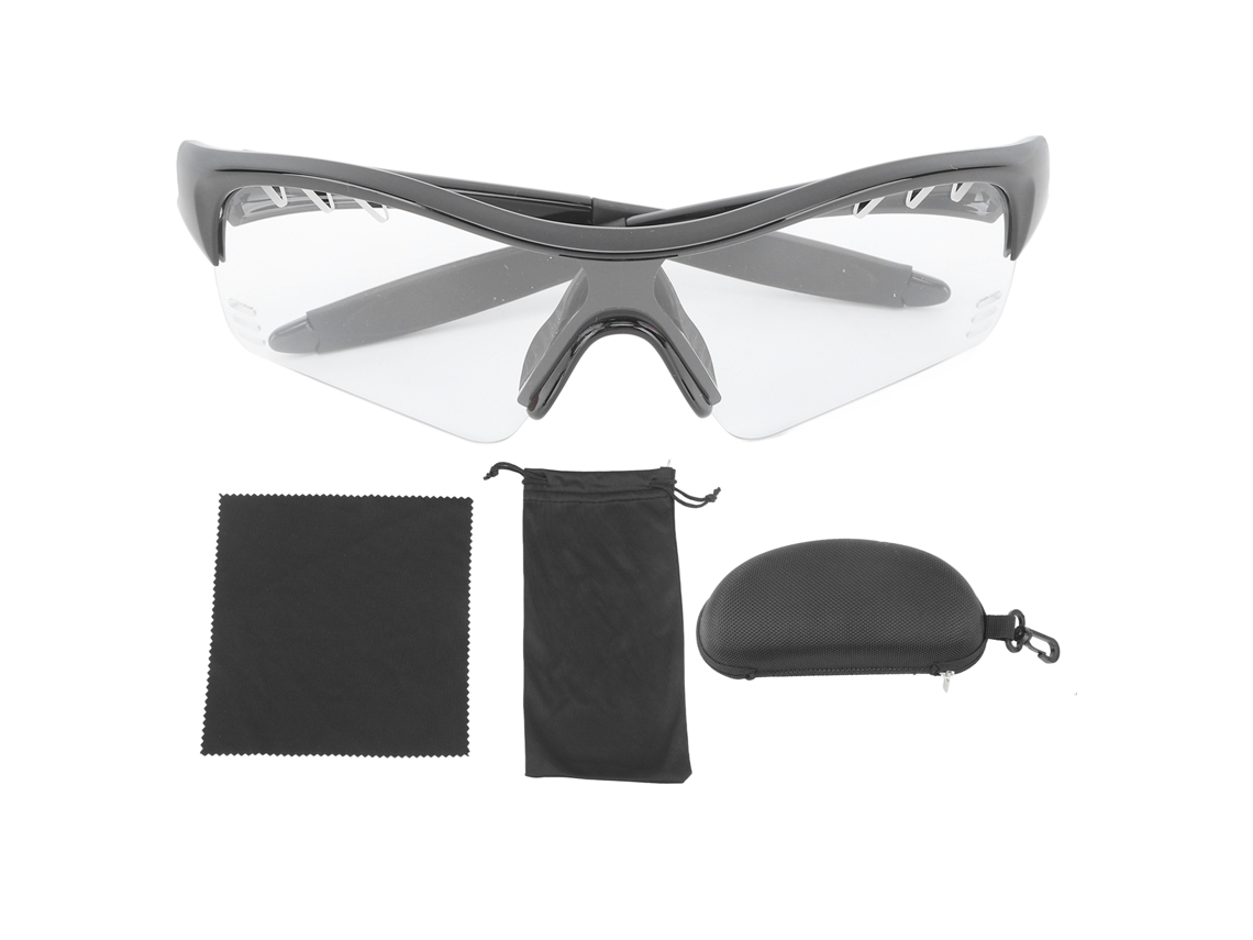 2026-gafas De Sol Infantiles Al Aire Libre Antiviento Protección Uv Deportivas Para Ciclismo Senderismo Marco Negro Lentes Transparentes