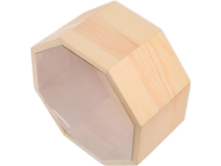 Madera Beige Transparente Deslizante Almacenamiento Decorativa Estilo Retro Fácil Transportar Joyas Dulces