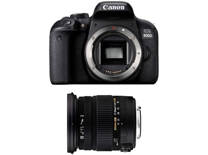 Kit Cámara Réflex CANON EOS 800D + Sigma 17-50 F2,8 DC OS EX HSM