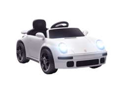 Coche Eléctrico Infantil 12v Mando 2.4g Faros Música Claxon Blanco