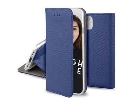 Funda tipo Libro JAYM Azul para Apple iPhone 13 Mini (Almacenamiento Tarjetas incluido)