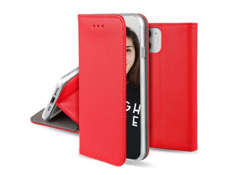 Funda tipo Libro JAYM Rojo para Apple iPhone 13 Mini (Almacenamiento Tarjetas incluido)