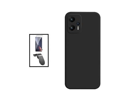 Kit Película de Cristal Templado GorilasGlass + Funda Protección Trasera Silicona + Soporte de Coche Magnético L para Xiaomi Redmi Note 11T Pro - N...