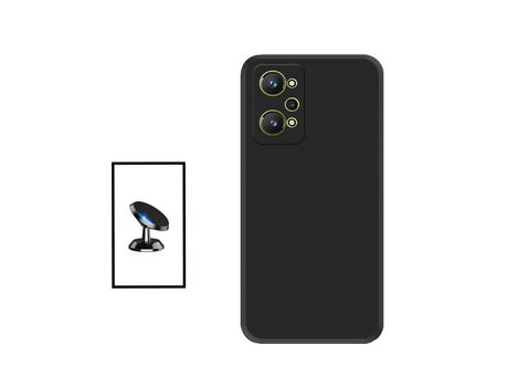 Kit Soporte Magnético + Funda Protección Trasera Silicona para Realme GT Neo 3T - Negro