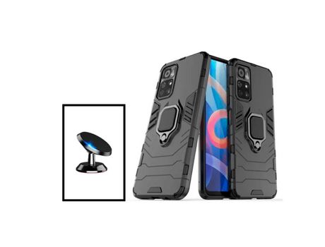 Kit Soporte Magnético + Funda de Protección Militar Magnética para Xiaomi Redmi Note 11S 5G - Negro