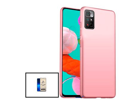 Kit Cristal Templado CeramicGlass Full Cover + Funda SlimShield para Xiaomi Redmi Note 11S 5G - Rosa