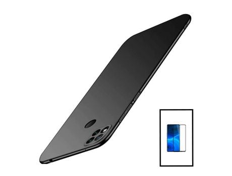 Kit Película de Cristal Templado GorilasGlass + Funda Rígida y Delgada para Xiaomi Redmi 10 Power - Negro