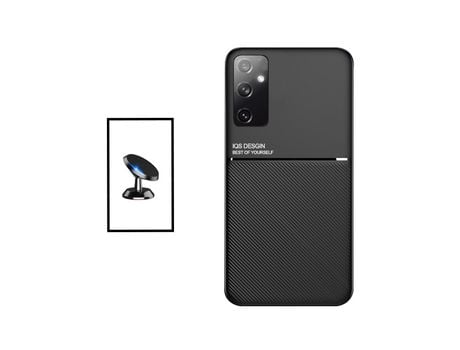 Kit Funda Magnetic Lux + Soporte Magnético de coche para Samsung Galaxy M13 - Negro