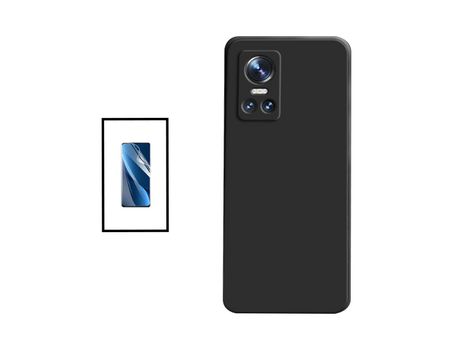 Kit Película Protectora de Hydrogel Frente + Funda Protección Trasera Silicona para Realme GT Neo 3 150W - Negro