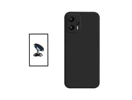 Kit Soporte Magnético de coche + Funda Silicona para Xiaomi Redmi K50i - Negro