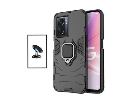 Kit Soporte Magnético de coche + Funda 3X1 Military Defender para Oppo A57 4G - Negro