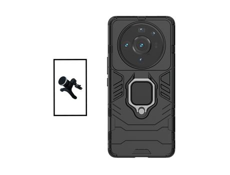 Kit Soporte Magnético de coche reforzado + Funda 3X1 Military Defender para Xiaomi 12S Ultra - Negro