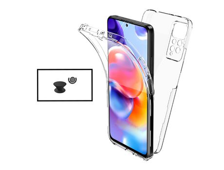 Kit Funda 3x1 360° Impact Protection + 1 GripHolder + 1 Soporte GripHolder Negro para Xiaomi Redmi Note 11S 5G - Transparente/Negro