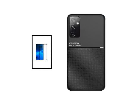 Kit Funda Magnetic Lux + 5D Full Cover para Samsung Galaxy M13 - Negro