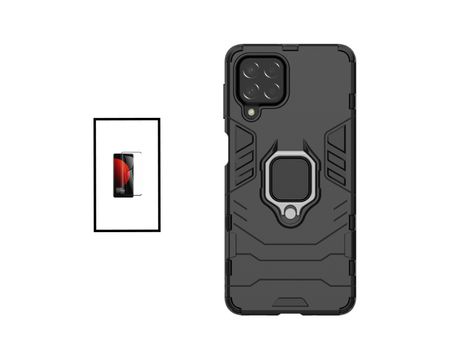 Kit Película de Cristal Templado GorilasGlass + Funda de Protección Militar Magnética para Samsung Galaxy M53 - Negro