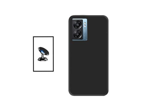 Kit Soporte Magnético de coche + Funda Silicona para Oppo K10 5G - Negro