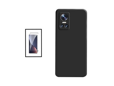 Kit Película de Cristal Templado 5D Full Cover + Funda Silicone Líquido para Realme GT Neo 3 150W - Negro