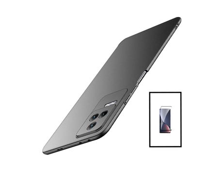 Kit Película de Cristal Templado 5D Full Cover + Funda SlimShield para Xiaomi Poco F4 5G - Negro