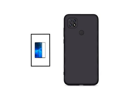 Kit Película de Cristal Templado GorilasGlass + Funda Protección Trasera Silicona para Xiaomi Redmi 10 Power - Negro