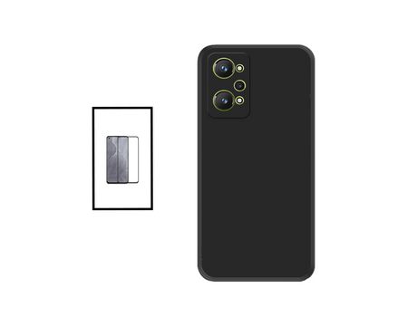 Kit Película de Cristal Templado GorilasGlass + Funda Protección Trasera Silicona para Realme GT2 - Negro