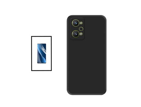 Kit Película Protectora de Hydrogel Frente + Funda Protección Trasera Silicona para Realme GT2 - Negro