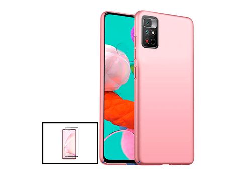Kit Película de Cristal Templado GorilasGlass + Funda Rígida y Delgada para Xiaomi Redmi Note 11S 5G - Rosa