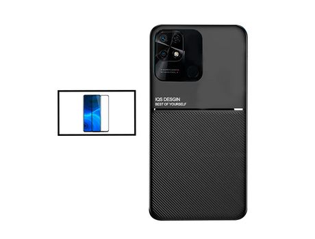 Kit Funda Magnetic Lux + 5D Full Cover para Xiaomi Redmi 10 Power - Negro