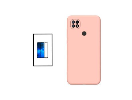 Kit Película de Cristal Templado GorilasGlass + Funda Protección Trasera Silicona para Xiaomi Redmi 10 Power - Rosa