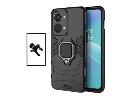 Kit Soporte Magnético de coche reforzado + Funda 3X1 Military Defender para OnePlus Nord 2T - Negro