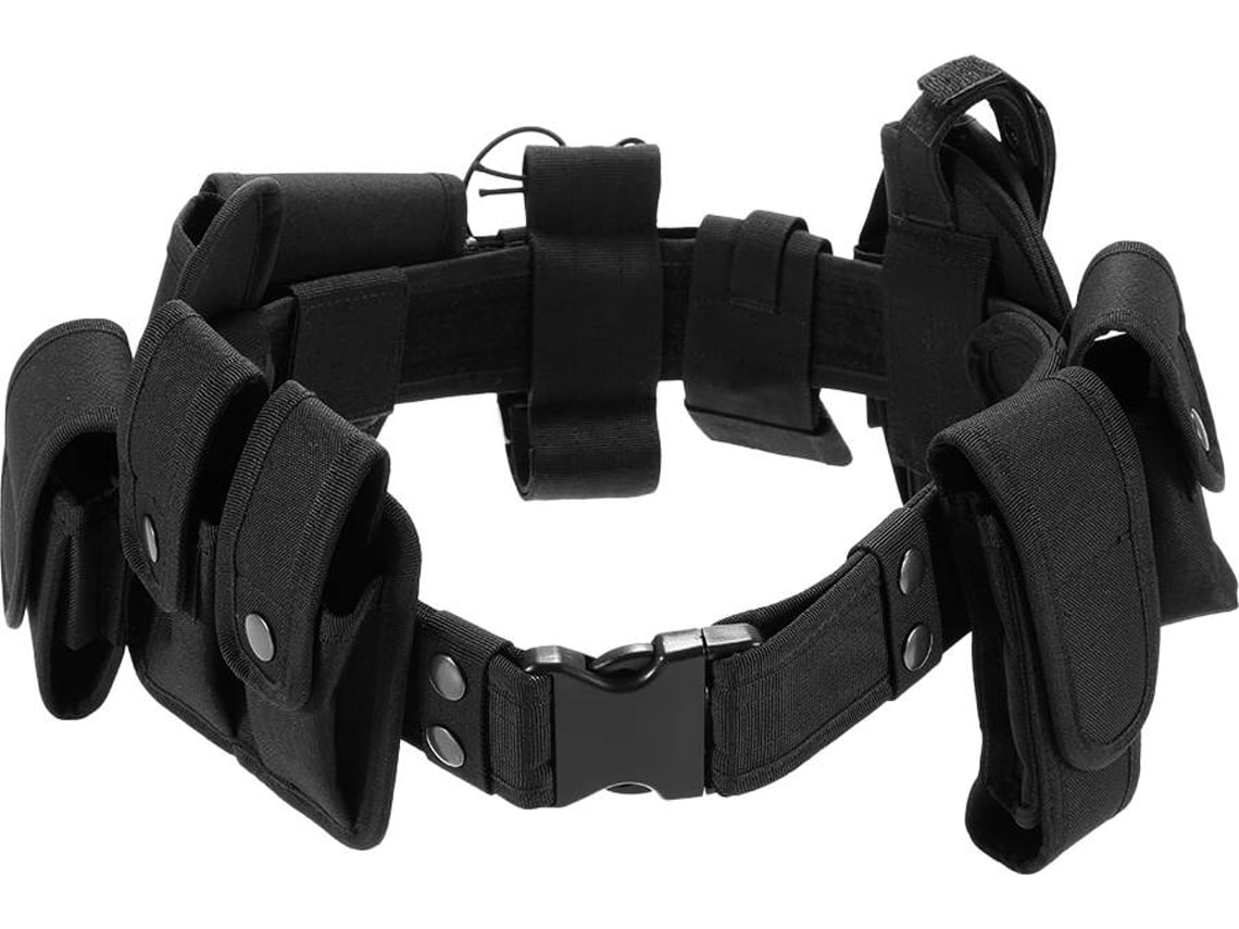 Cinturón Utilitario Negro De Uso Policial, Resistente, Multifunción, Viaje, Hogar, Camping