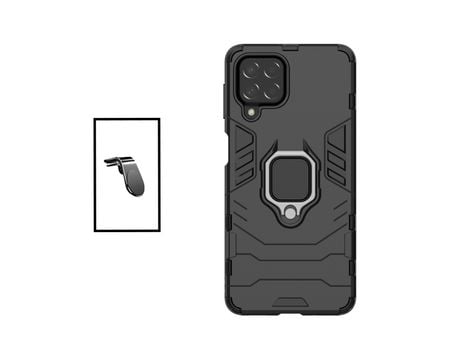 Kit Soporte de Coche Magnético L + Funda de Protección Militar Magnética para Samsung Galaxy M53 - Negro