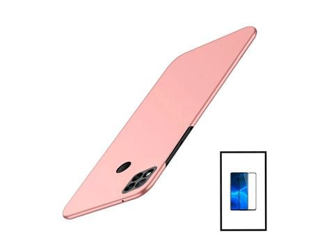 Kit Película de Cristal Templado GorilasGlass + Funda Rígida y Delgada para Xiaomi Redmi 10 Power - Rosa