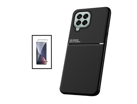 Kit Funda Magnetic Lux + 5D Full Cover para Samsung Galaxy M53 - Negro