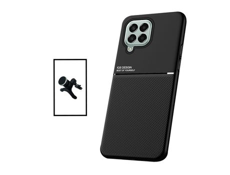 Kit Funda Magnetic Lux + Soporte Magnético de coche reforzado para Samsung Galaxy M53 - Negro